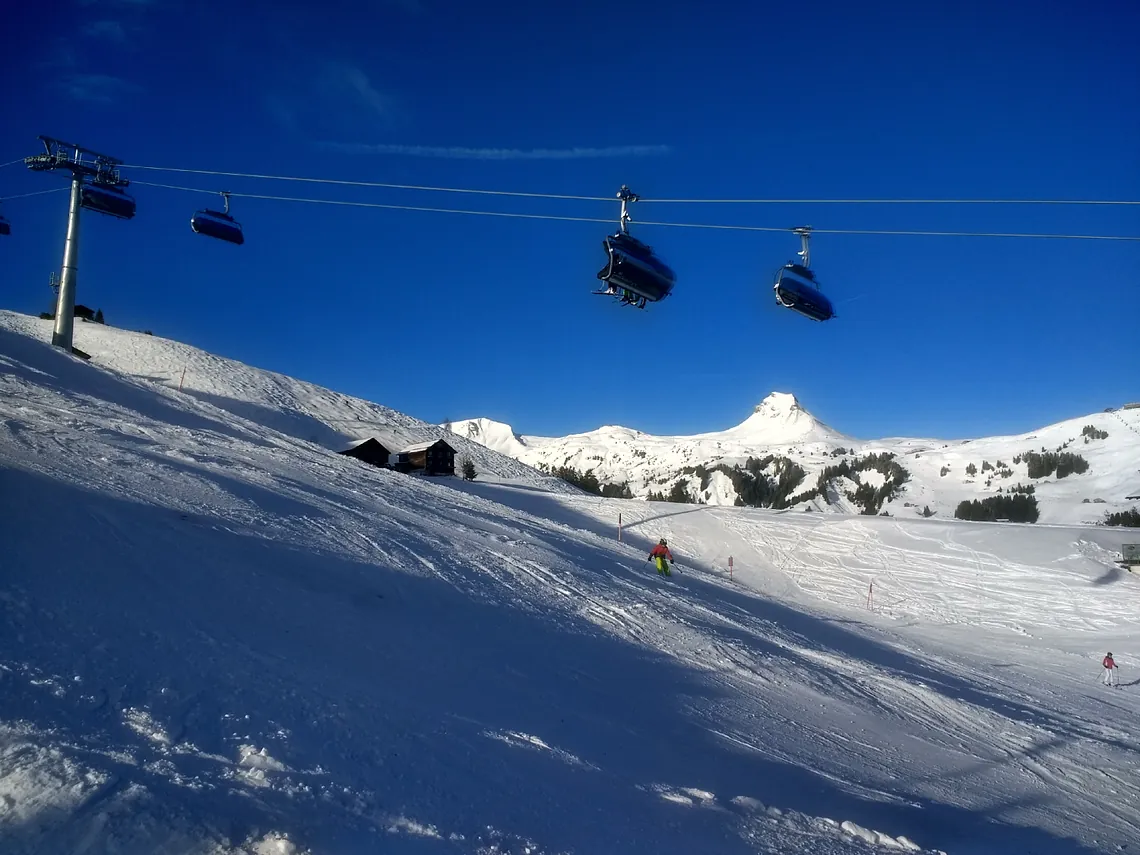 Skigebiet Damüls Winter Mittagspitze